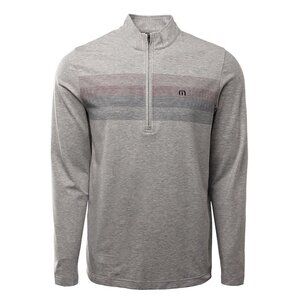 TravisMathew Quarter Zip Tequila Sunrise Golf Jacket Gray Size S